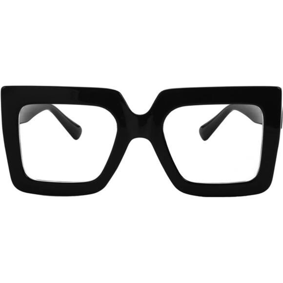 👓 Oversized Blue Light Glasses | Large Frame Anti-Glare UV400 Eyewear for Women - Picture 1 of 3
